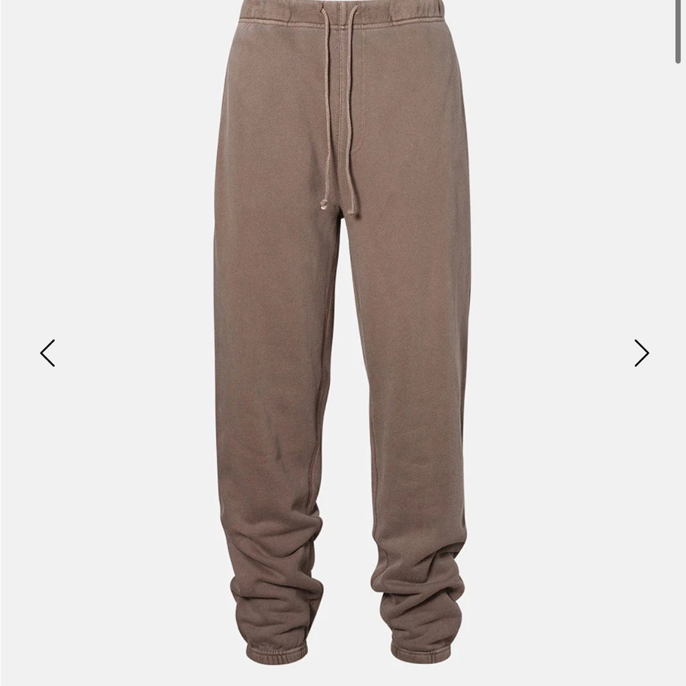 Tan Joggers with Elastic Waistband and Cuffs
